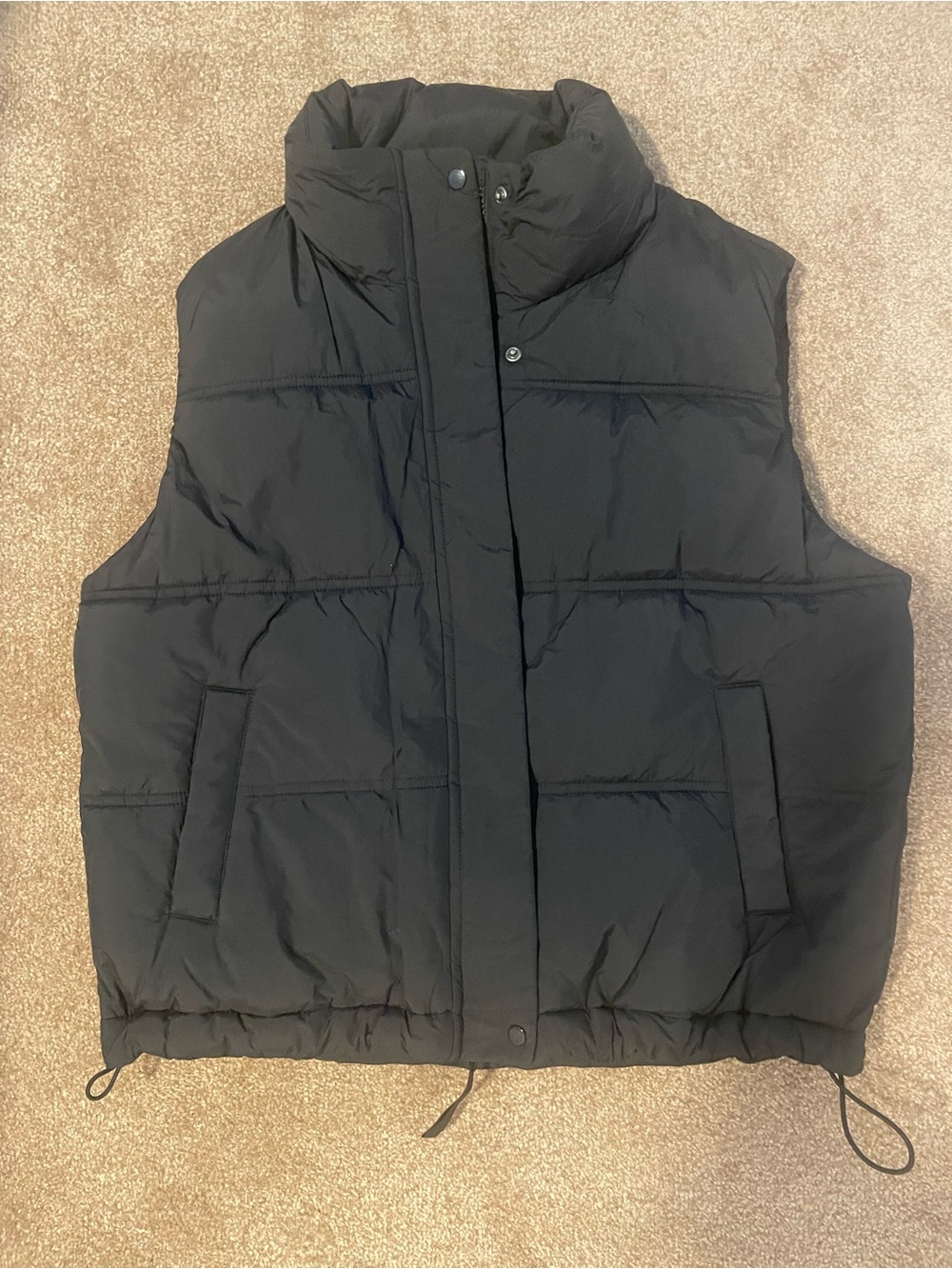 Old Navy Black Women's Puffer Jacket vest